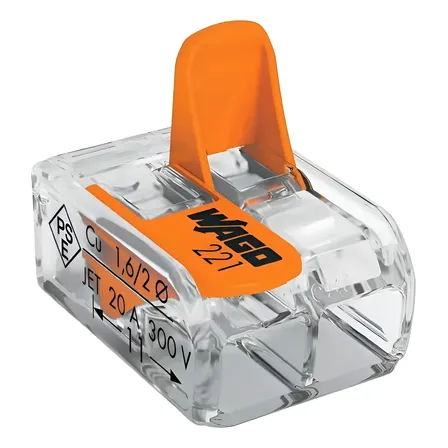 Conector Wago Compacto Emenda 2 Fios Modelo 221-412 10 127/220v