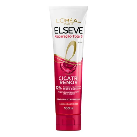 Leave-in De Tratamento Com Reparação Imediata 10 Em 1 E Proteção Térmica Elseve Cicatri Renov L'oréal Paris 100ml