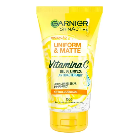 Gel de Limpeza Facial Hidratante Antimanchas com Vitamina C e Pantenol para Controle de Oleosidade Express Aclara Garnier 150ml