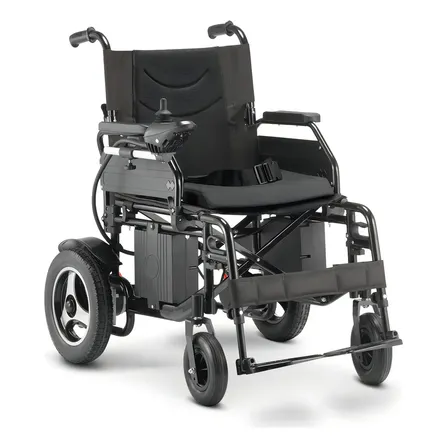 Cadeira De Rodas Motorizada Dobrável D800 Até 120kg Dellamed Cor Preto