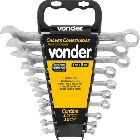 Jogo De Chave Combinada 6 A 22 Mm 10 Peças - Vonder