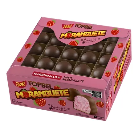 Topbel Ao Leite Recheio Sabor Moranguete 50 Un - Bel