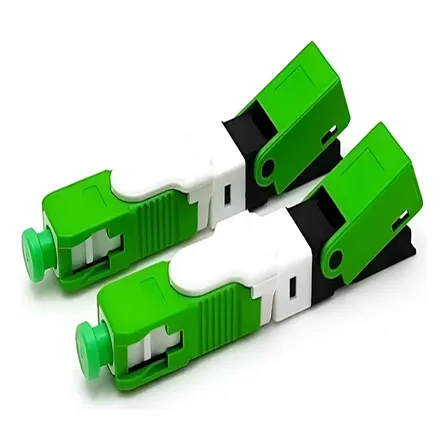 100x Conector De Campo Padrão Sumitomo ESC250D Oneclick Sc/apc Verde Reutilizável