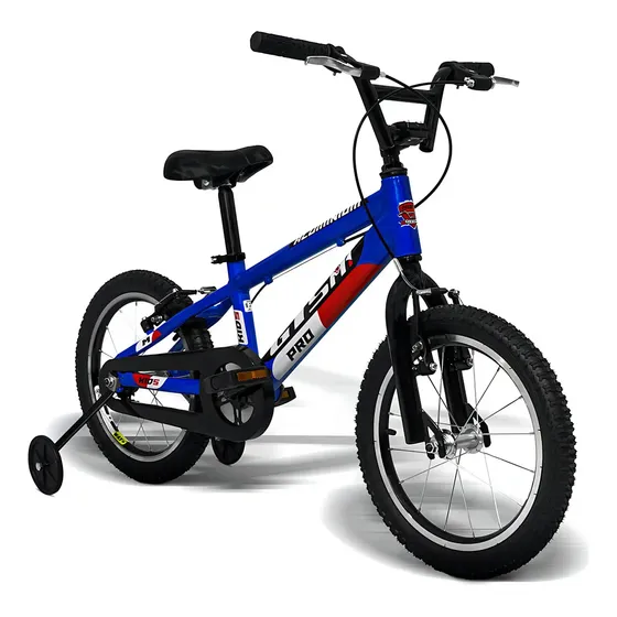 Bicicleta Infantil Gts Aro 16 Freio V-brake Tamanho Único Cor Azul Com Rodas De Treinamento Advanced Kids