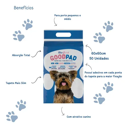 Tapetinho Higiênico Muita Absorção- 50 Un Kit 2 Pct Petlike Good Pad