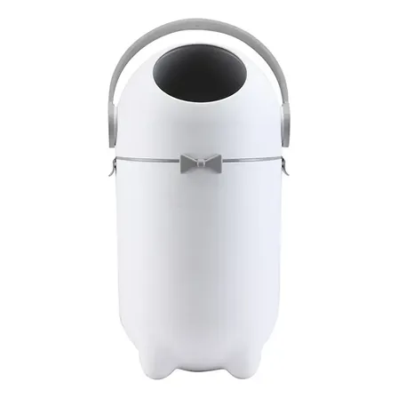 Lixeira Antiodor Descarte De Fraldas Lixo Mágico - Maxi Baby Branco