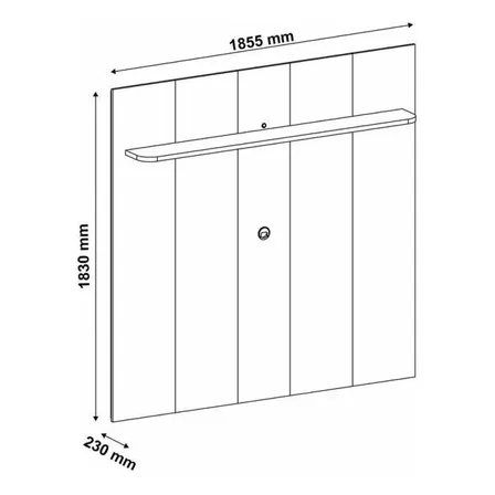 Rack Com Painel Para Tv Até 75 Polegadas Com Led Impressão