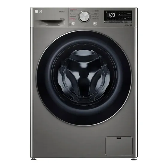 Lava e Seca LG Smart VC4 12kg Inox Look com Inteligência Artificial AIDD™ (CV5012PC4A) -