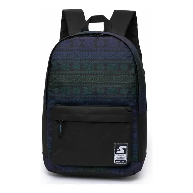 Mochila Urbana Spector Poliéster Preto Zíper Reforçada