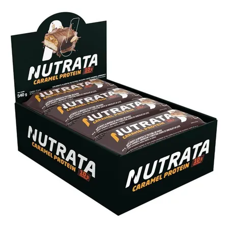 Nutrata Caramel Protein 45g display com 12 barras - Caramel
