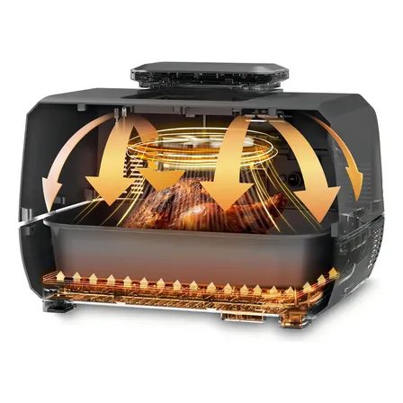 Fritadeira Elétrica Wap Air Fryer Barbecue 12 Em 1 1800w Preto 127v