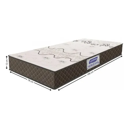 Colchão Solteiro 78cm Espuma D20 Supreme Gazin Cor Marrom