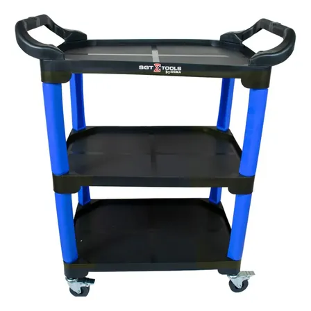 Carrinho Detailers Mecânico Com 3 Plateleiras Sigma Tools Cor Azul