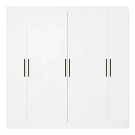 Guarda-roupa Casal Bartira Ville Com 6 Portas E 2 Gavetas Cor Branco