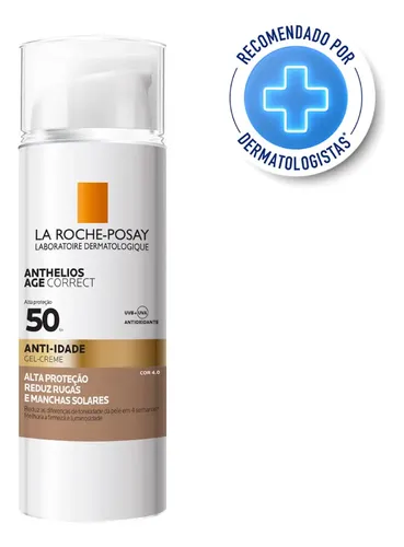 Protetor Solar Anthelios Age Correct FPS 50 Oil Free Anti Rugas Cor 4.0 50 g La Roche-Posay