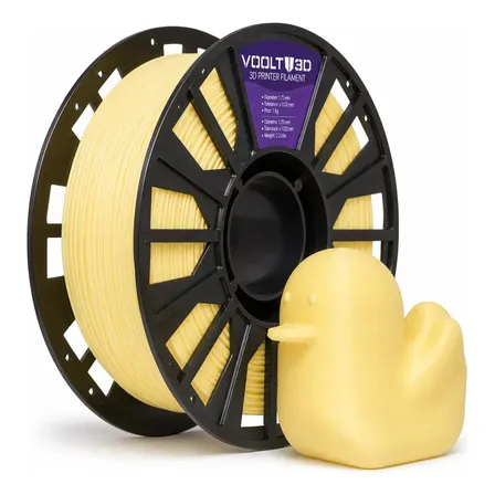 Filamento Pla Amarelo Macaron Pastel Yellow 1Kg Voolt3D