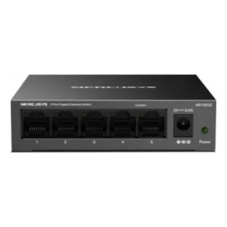 Switch De Mesa Ms105gs 5 Portas Gigabit Preto Mercusys