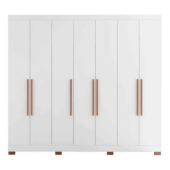 Guarda-roupa Casal Bartira Diplomata Com 7 Portas E 6 Gav Cor Branco