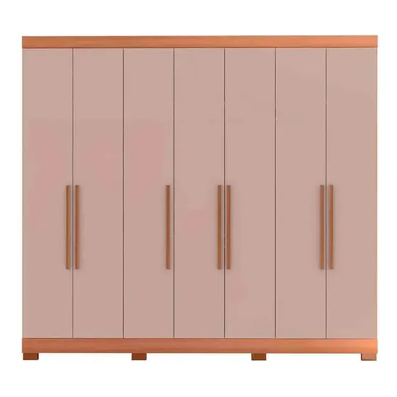 Guarda-roupa Casal Bartira Diplomata Com 7 Portas E 6 Gav Cor Avelã/cappuccino