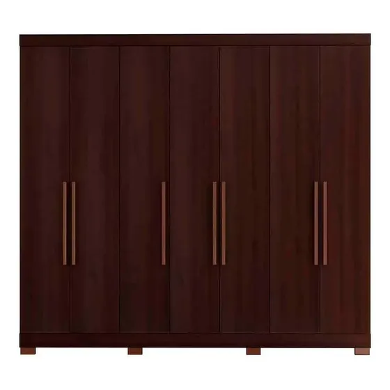Guarda-roupa Casal Bartira Diplomata Com 7 Portas E 6 Gav Cor Café