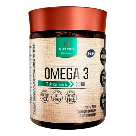 Ômega 3 Tg Ultraconcentrado 200 Cápsulas Nutrify Sem Sabor