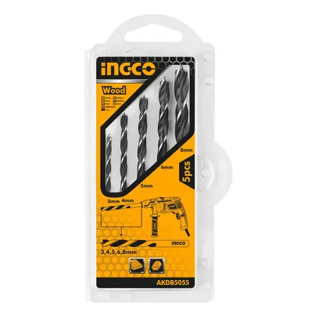 Conjunto De 5 Brocas Para Madeira Ingco Akdb5055