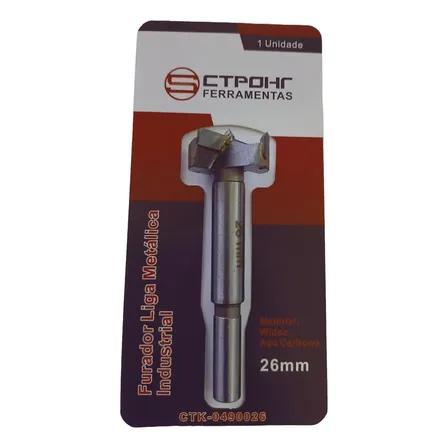 Broca Forstner 26mm Strong Ferramentas P/ Madeira e MDF