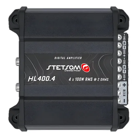 Módulo Amplificador Automotivo Stetsom HL 400.4 4 Canais 400W Preto