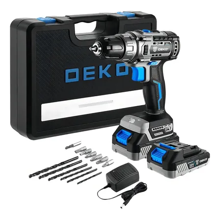 Parafusadeira Furadeira Brushless Deko 20V Li-ion Sem Fio LED 1700rpm