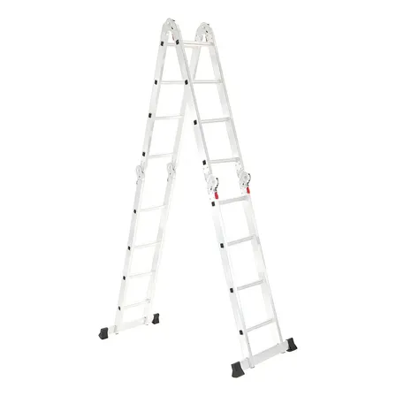 Escada Articulada Multifuncional 4x4 16 Degraus Garden Life Alumínio 4,32mts