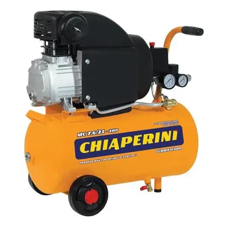 Compressor de Ar 2HP Chiaperini 21L Portátil 120psi Laranja