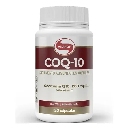 Coenzima Q10 200mg + Vitamina E Vitafor 120 Cápsulas Suplemento