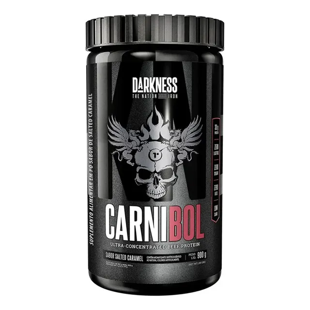 Whey Proteína De Carne Carnibol Salted Caramel 900g Darkness Caramelo Salgado