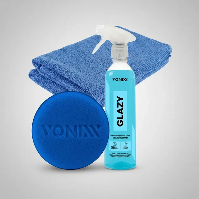 Vonixx Glazy Limpa Vidros 4 Em 1 500ml Reduz Atrito Com Pano Aplicador