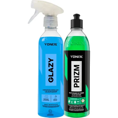 Kit Limpador De Vidros Removedor Chuva Vonixx Glazy Prizm
