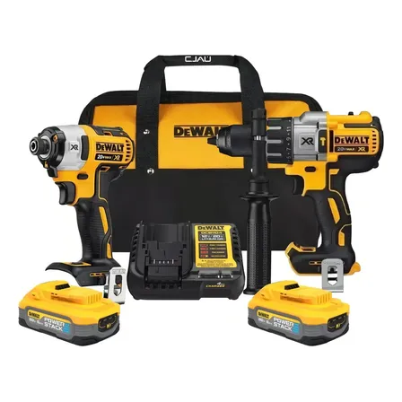 Parafusadeira Furadeira de Impacto DEWALT + Parafusadeira DCK299H2 Com 2 Baterias, Carregador e Bolsa