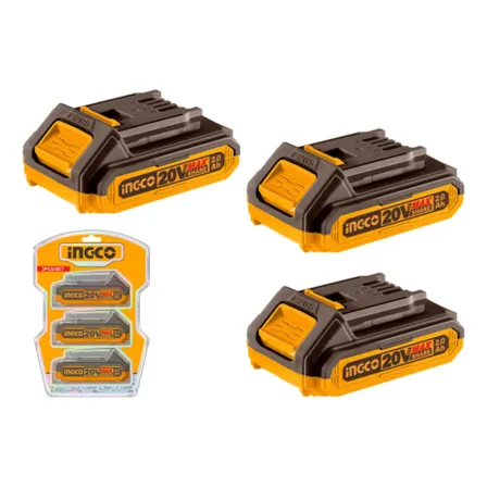 Conjunto de 3 baterias 2ah 20v Ingco Cosli240311