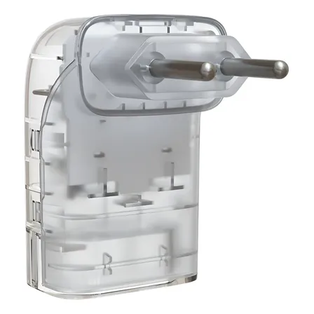 Protetor de Surto 90° 10A 2P Clamper iClamper Pocket Fit Transparente LCF Bivolt
