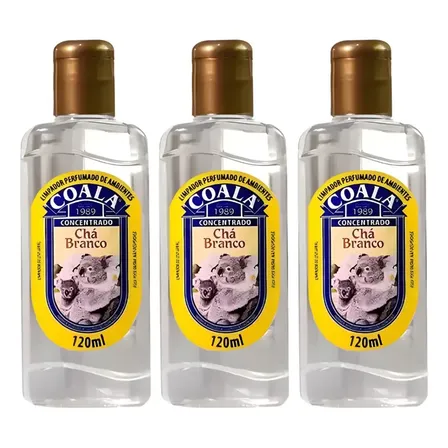 Kit 3 Limpador Concentrado Perfumado Coala 120ml Aromatizante Chá Branco