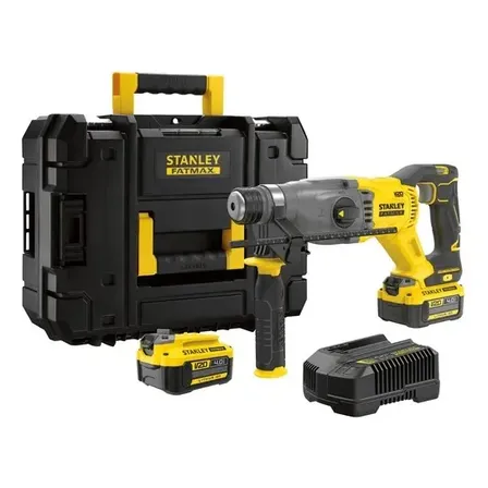 Martelete Perfurador Rompedor 22mm 20V STANLEY SBH900M2K Com 2 Baterias, Carregador e Maleta