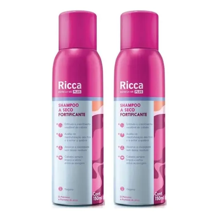 2 Shampoos A Seco Fortificantes 150ml (cada) - Ricca