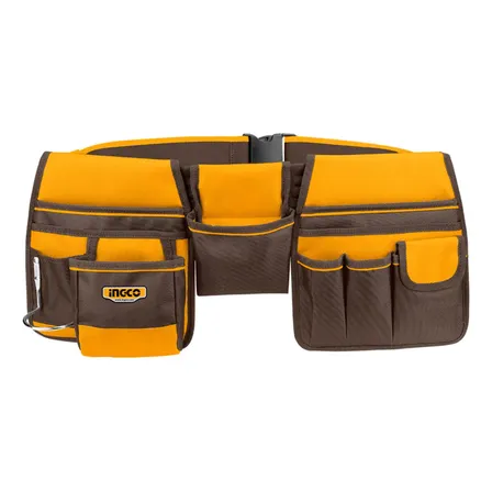 Cinturão Cinto Para Ferramenta 10 Bolsos Ingco Amarelo