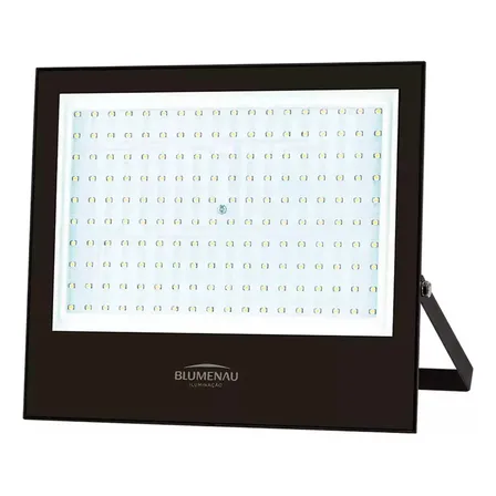 Refletor LED 300W Blumenau Play Preto 6500K IP66 Luz Branca