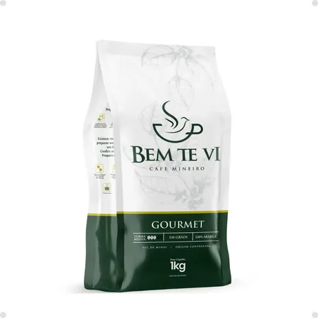 1kg Café Torrado Em Grãos Torra Média Gourmet Selecionado 100% Arábica - Origem Pequenos Produtores, Sul De Minas.