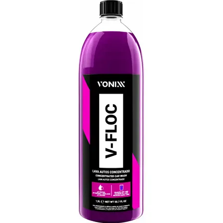 Lava Autos Concentrado Vonixx Neutro V-Floc 1,5L pH Neutro Espumante