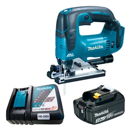 Kit Serra Tico-Tico Makita DJV182Z a Bateria Com Carregador e 18V