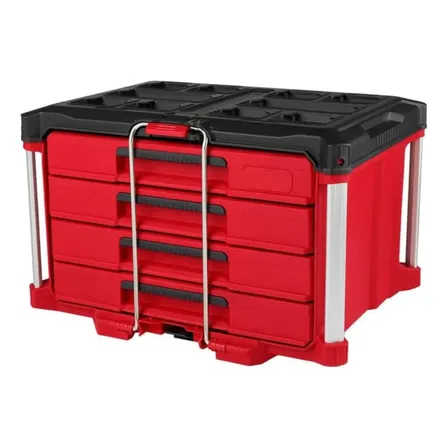 Caixa De Ferramentas Packout Milwaukee Com 4 Gavetas Vermelha/preta Vermelho/preto