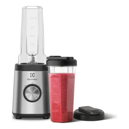 Liquidificador Sportblender Electrolux 2 Garrafas Vitaminas Sucos Shakes Academia Bpa Free Duas Velocidades E Pulsar 320w Bse20 Inox Preto Prateado 127v
