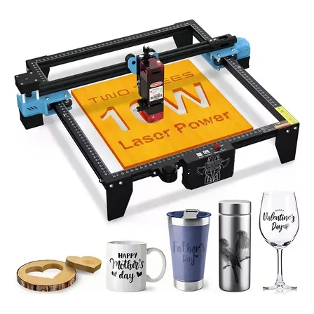 Impressora Gravadora Corte Cnc Laser Tts-10 Pro 96w Wifi Twotrees Preto 127/220v