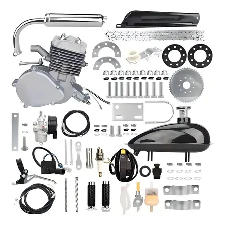 Motor Completo 80cc Bicicleta Motorizada Potente Cor Prata